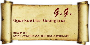 Gyurkovits Georgina névjegykártya